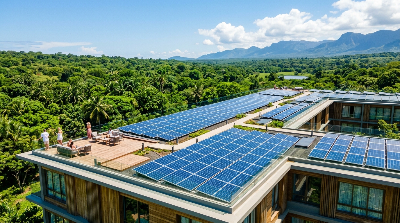 Modern Rooftop Commercial Solar Installation